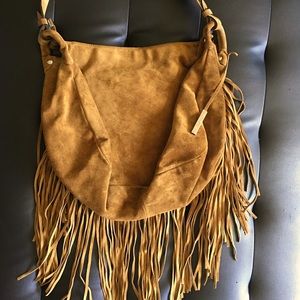 Genuine suede Italian leather fringe luxury D2.